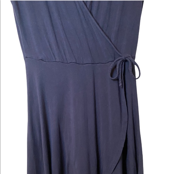 Dolla Coster Navy Blue Wrap Dress With Accentuated Waist Line and Tie. Women’s M - Picture 3 of 8